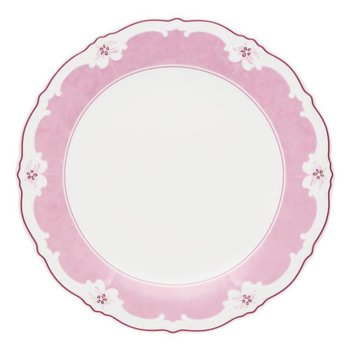 Hutschenreuther Baronesse Estelle Pink Solid: Speiseteller 25 cm mit Fahne Hutschenreuther Baronesse Estelle Pink Solid: Speiseteller 25 cm mit Fahne