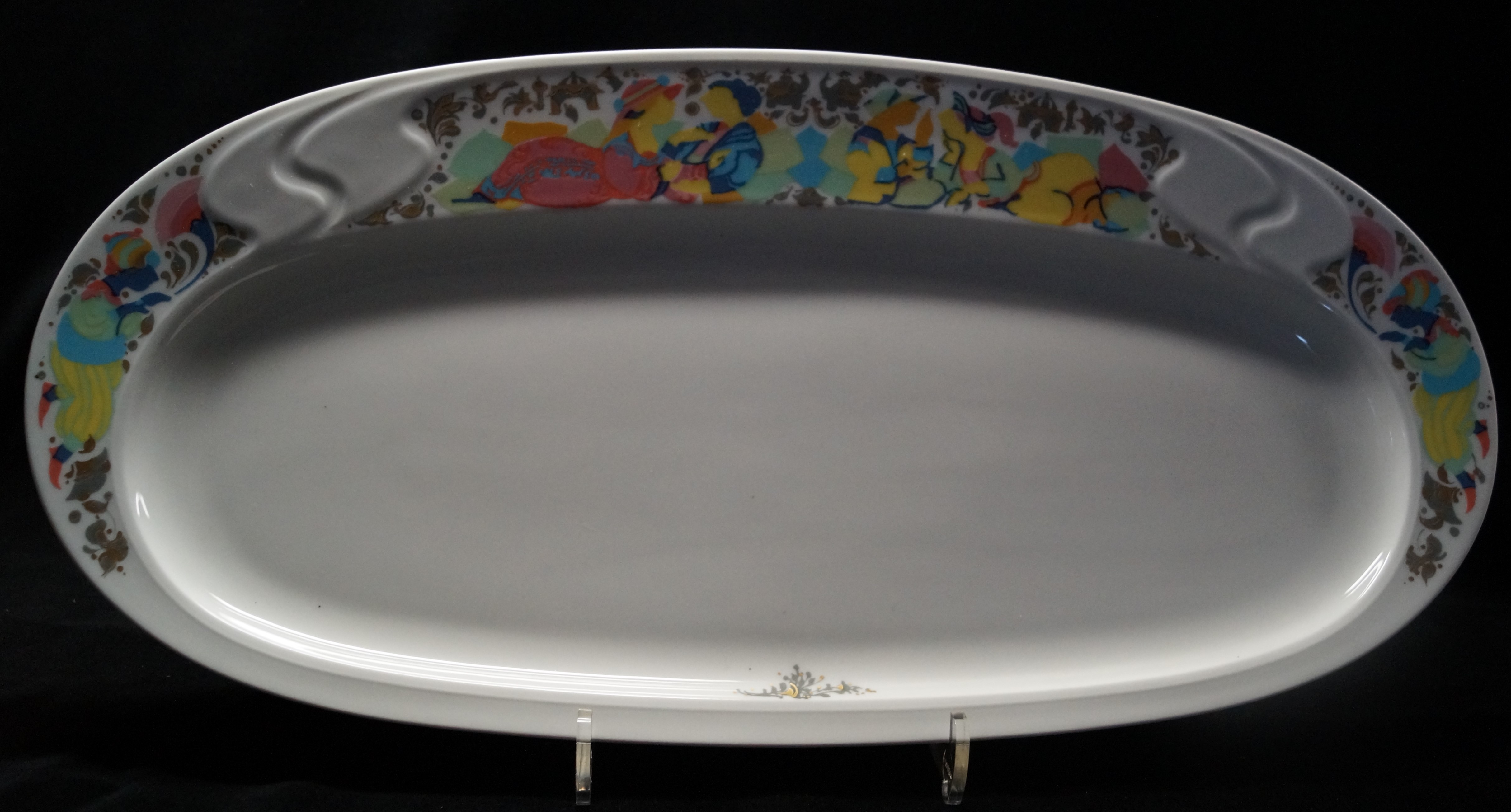 Rosenthal Asimmetria Entführung aus dem Serail: Königskuchenplatte - Sandwichplatte 39 x 18 cm Rosenthal Asimmetria Entführung aus dem Serail: Königskuchenplatte - Sandwichplatte 39 x 18 cm