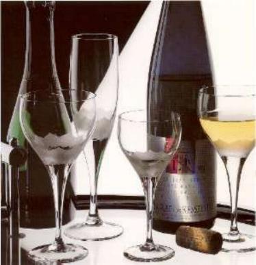 Rosenthal Lotus Relief: Bowleglas mit Henkel /  Bowle glass handles with Rosenthal Lotus Relief: Bowleglas mit Henkel /  Bowle glass handles with