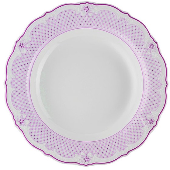 hutschenreuther Baronesse Estelle Pink Grid: Suppenteller 24 cm Fahne hutschenreuther Baronesse Estelle Pink Grid: Suppenteller 24 cm Fahne