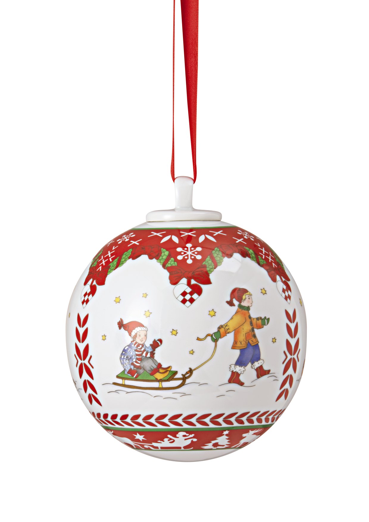 Hutschenreuther Adventszauber: Porzellankugel gross Motiv Winterfreuden Hutschenreuther Adventszauber: Porzellankugel gross Motiv Winterfreuden