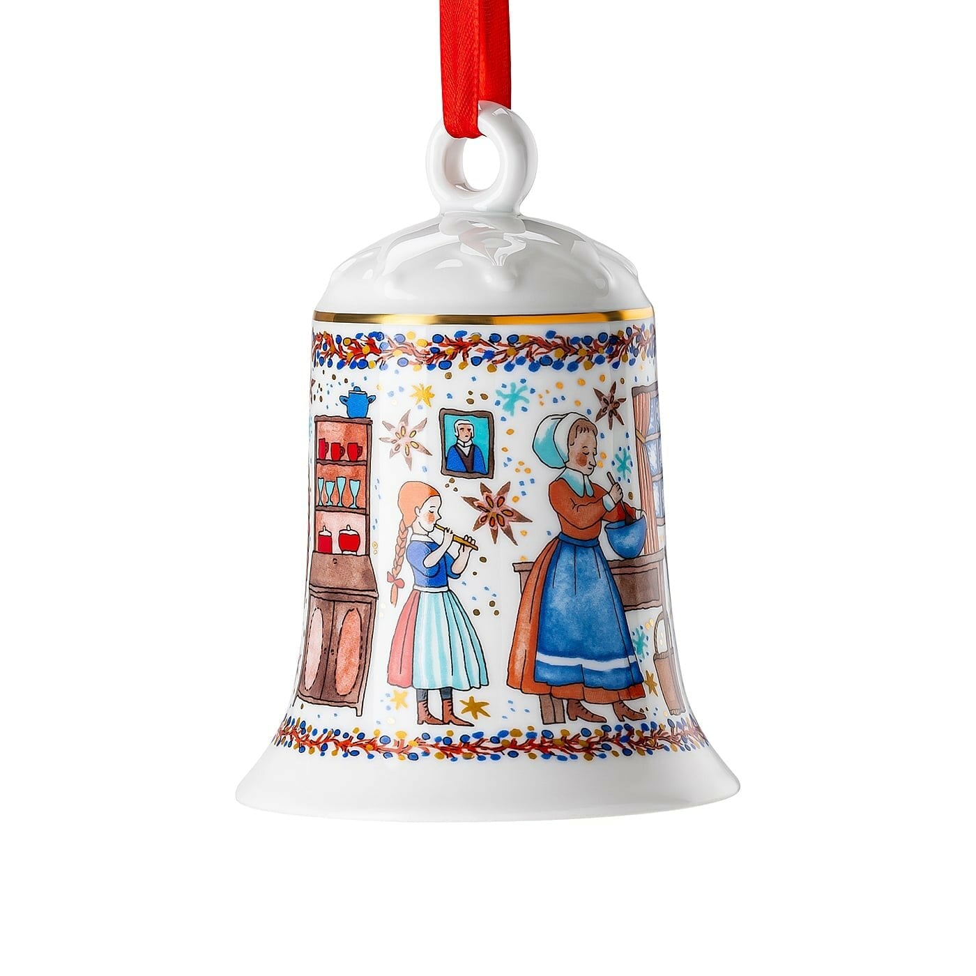 Hutschenreuther Sammelkommektion Weihnachtsbäckerei 2020: Porzellanglocke groß - 12 cm - limitiert auf 2.999 Expl. 