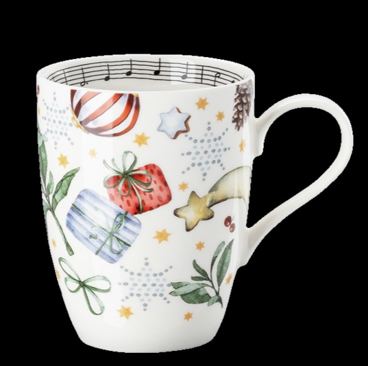 Hutschenreuther Sammelserie 2025 Weihnachtslieder - Alle Jahre wieder: Becher mit Henkel / 0,30 ltr.