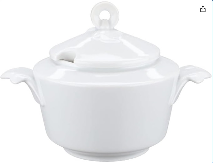 Hutschenreuther Louvre weiss: Zuckerdose für 6 Pers.